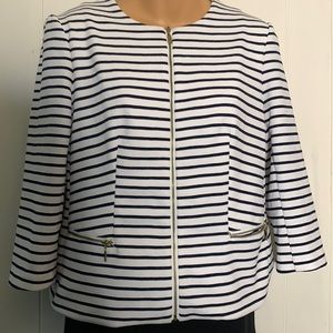 striped cardi blazer size L